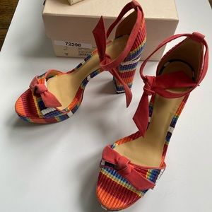 A. Birman Clarita Flatform Sandals striped NIB. 38